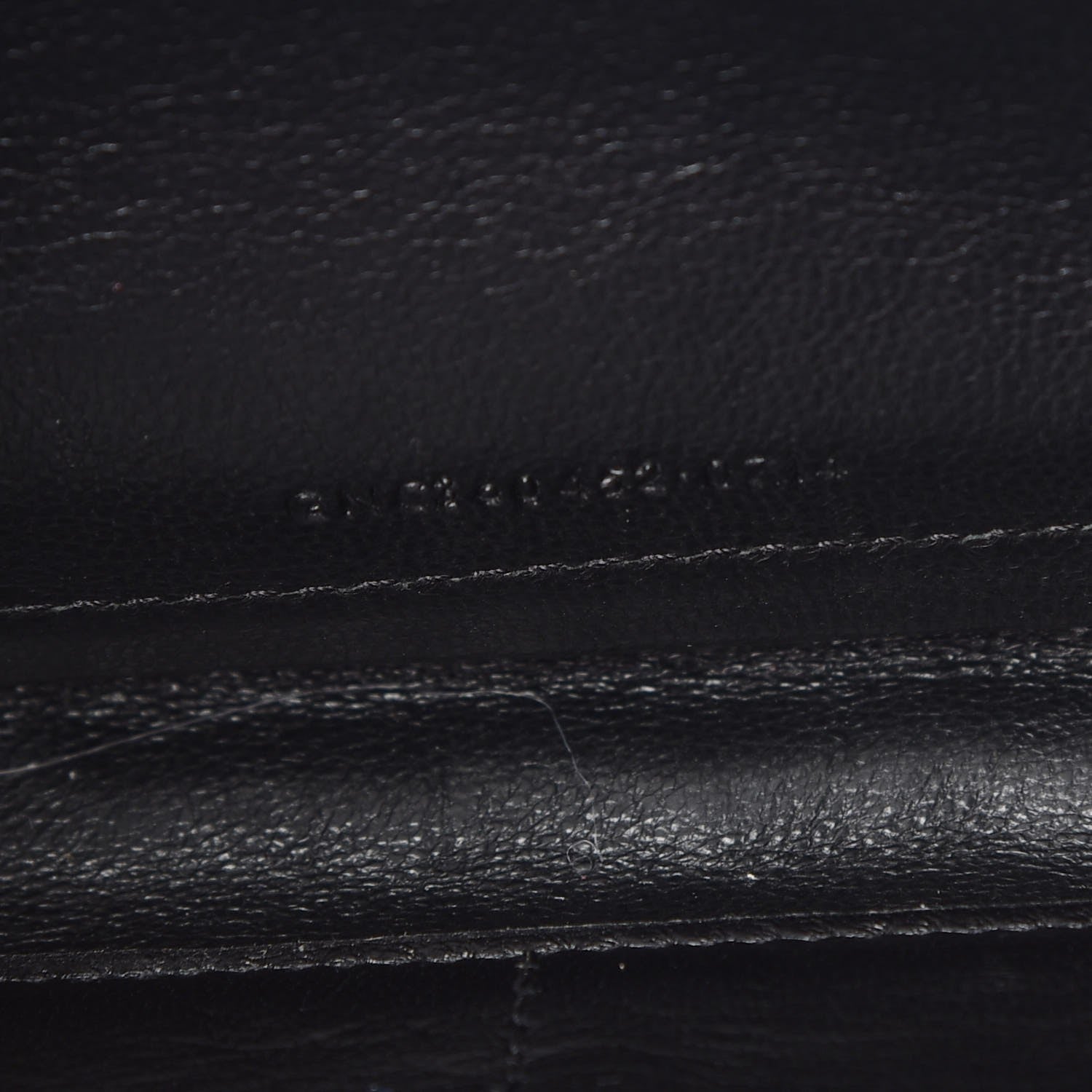 Saint Laurent Metallic Crackled Calfskin Matelasse Chevron Monogram Chain Wallet Light Pink 7 of 7