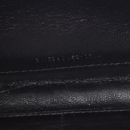 Saint Laurent Metallic Crackled Calfskin Matelasse Chevron Monogram Chain Wallet Light Pink 7 of 7