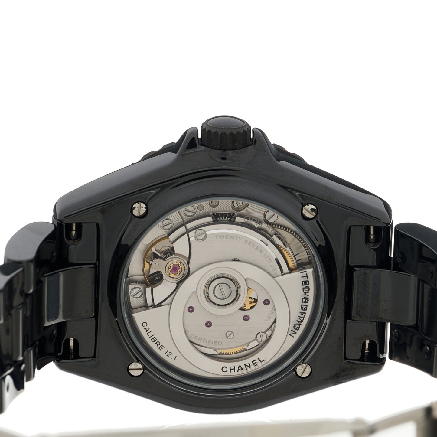 Stainless Steel Ceramic 38mm J12 Wanted de Chanel Automatic Watch Black