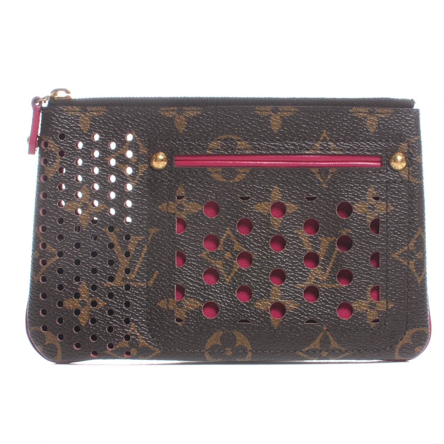 Louis Vuitton Monogram Perforated Pochette Plat Fuchsia 1 of 5