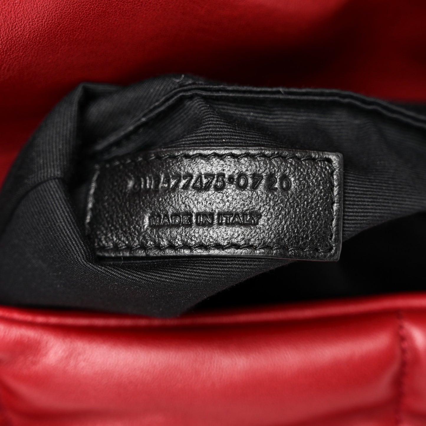 Lambskin Quilted Medium Loulou Puffer Monogram Chain Satchel Opyum Red