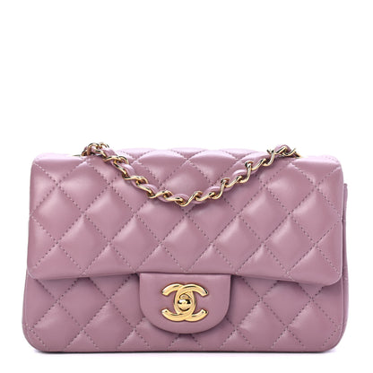 Chanel Lambskin Quilted Mini Rectangular Flap Pink 1 of 4