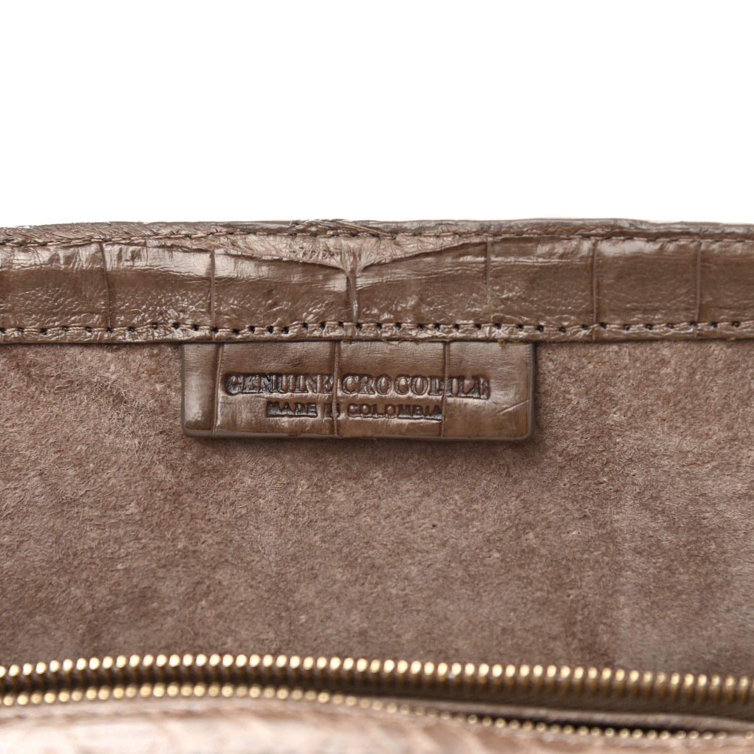 Nancy Gonzalez Crocodile Flap Clutch Wallet Taupe 7 of 9
