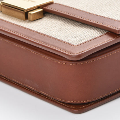 Saint Laurent Linen Calfskin Medium Bellechasse Beige Cognac 10 of 10