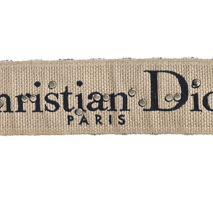 Christian Dior Oblique Studded Shoulder Strap Blue 4 of 5