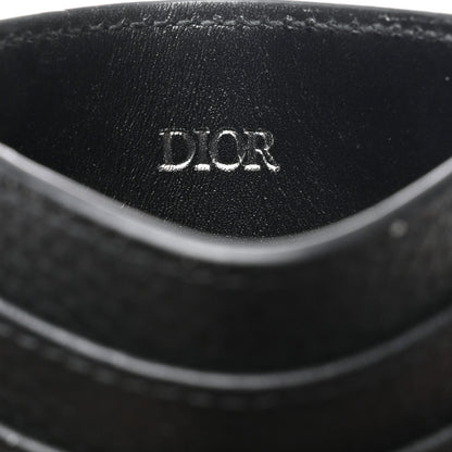 Christian Dior Calfskin Oblique Card Holder Black 6 of 7