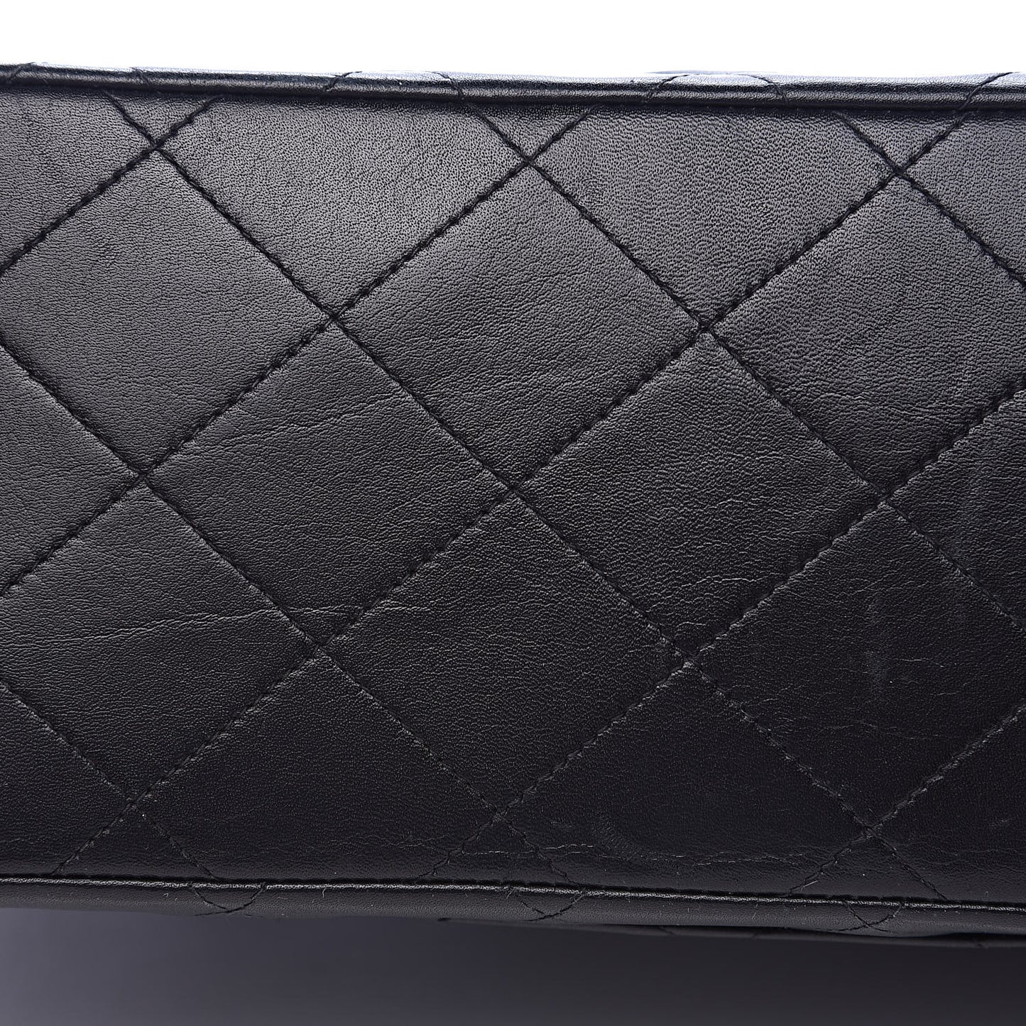 Lambskin Quilted XL Jumbo Single Flap Black