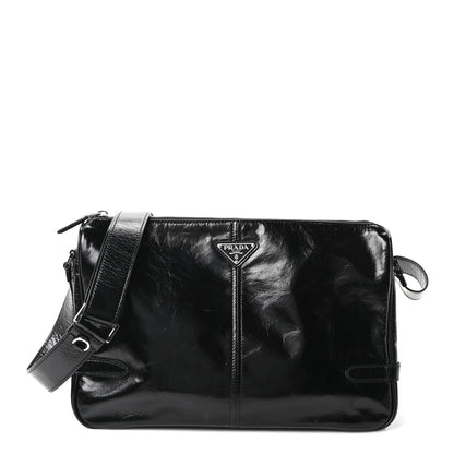 Prada Vitello Shine Shoulder Bag Black 1 of 9