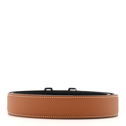 Hermes Chamonix Togo 32mm Tonight Belt 115 46 Black Gold 3 of 7