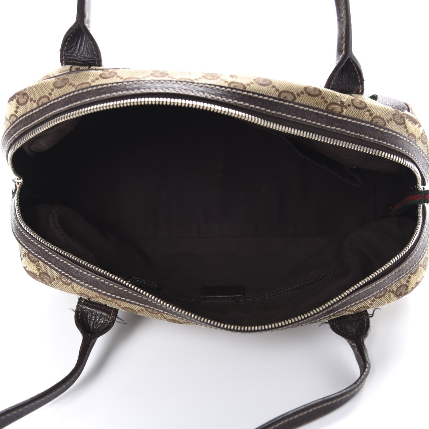 Gucci Monogram Small Princy Satchel Dark Brown 8 of 19