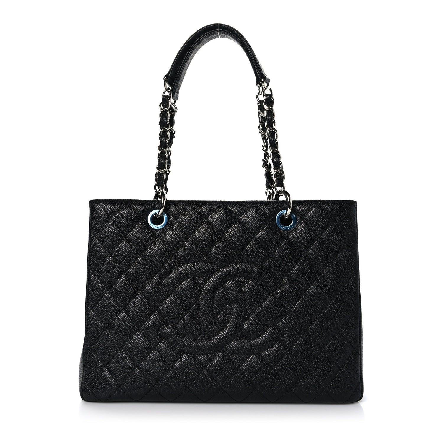 Caviar Quilted Grand Shopping Tote GST Black