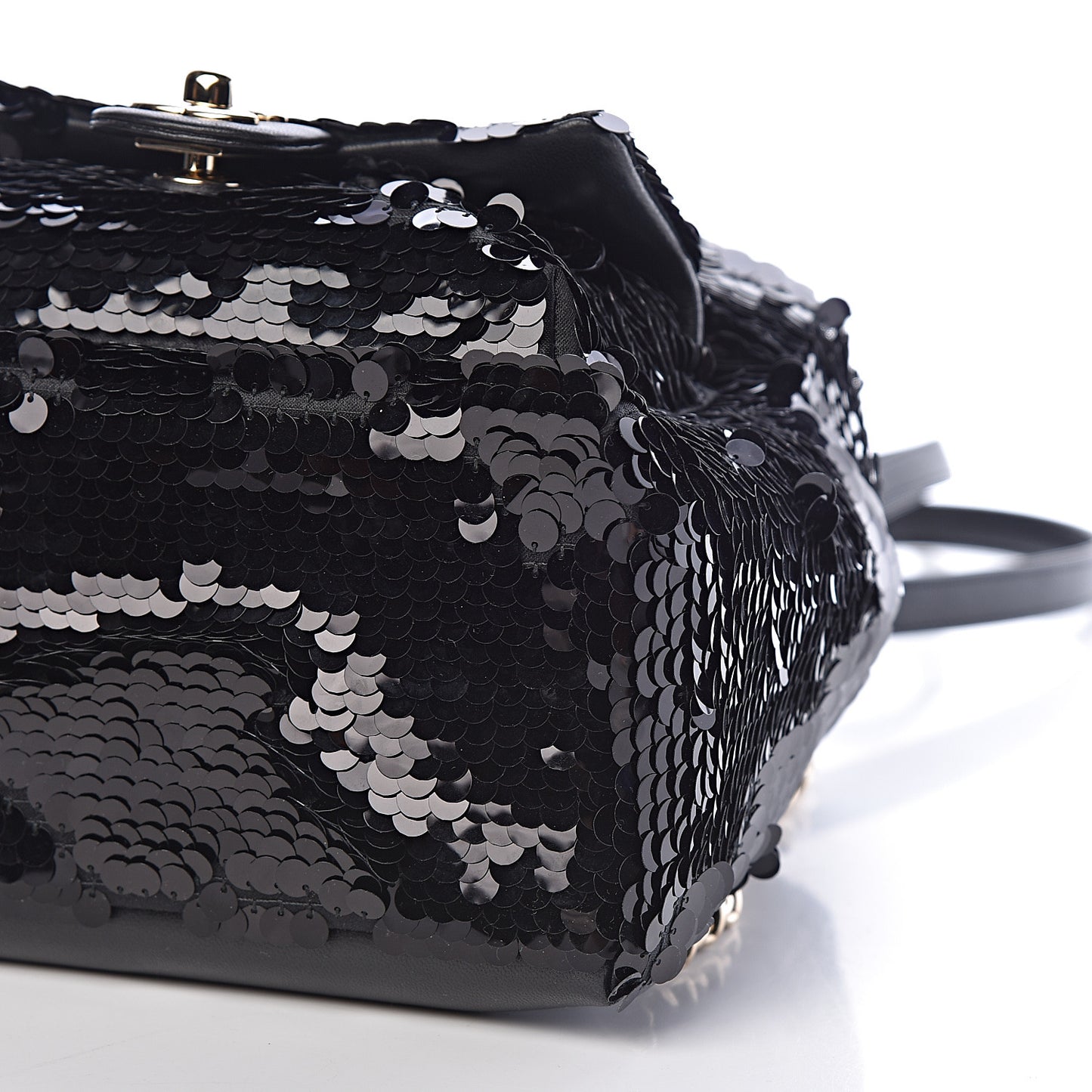 Sequin Lambskin CC Backpack Black
