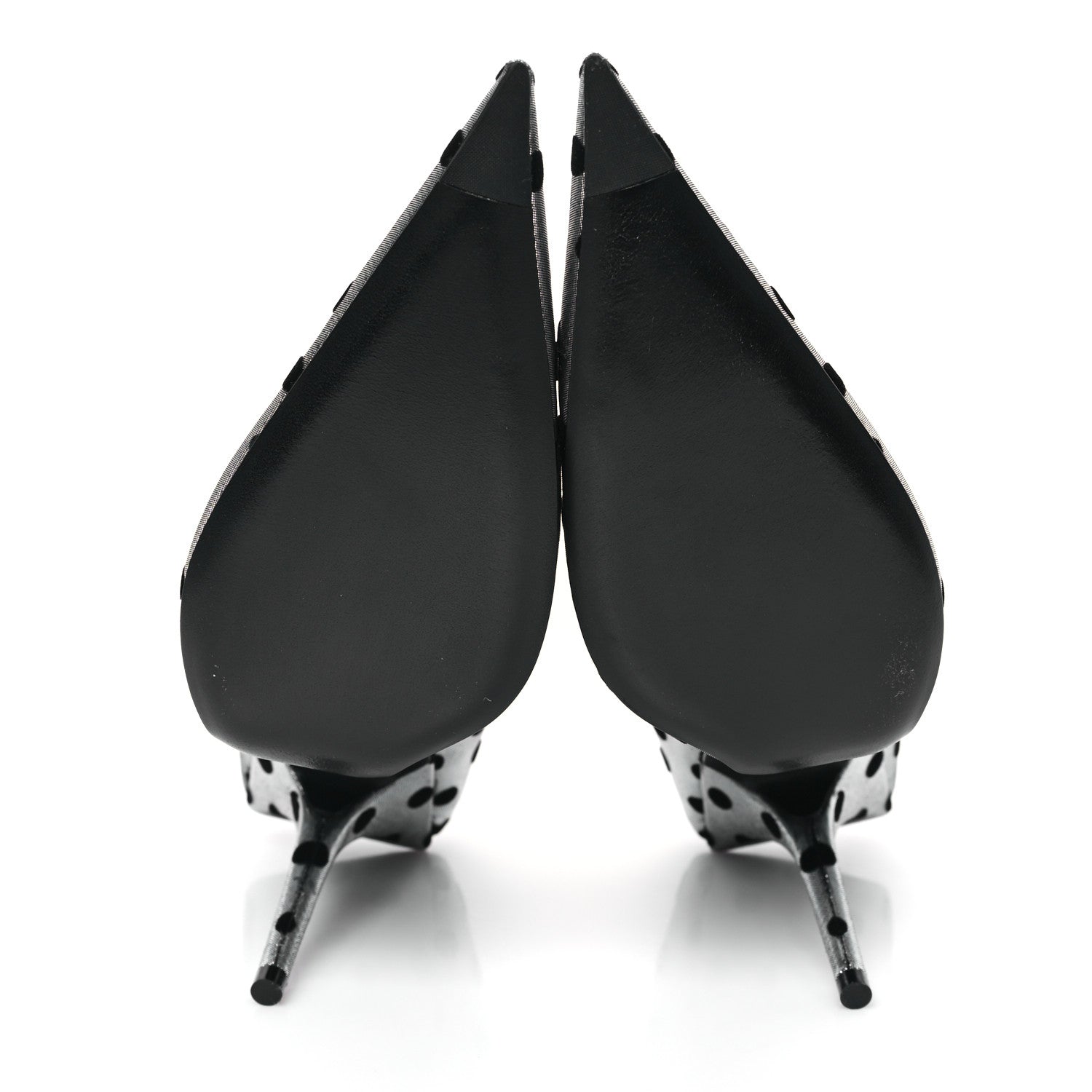 Balenciaga Shiny Fabric Square Knife 110mm Pumps 38 Silver Black 5 of 9