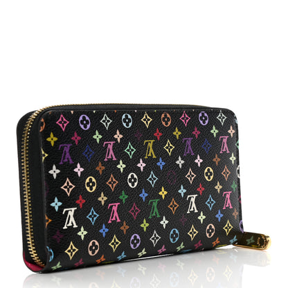 Louis Vuitton Monogram Multicolor Zippy Wallet Black Grenade 3 of 7