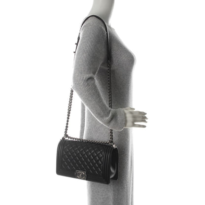 Chanel Lambskin Quilted Medium Boy Flap Black 2 of 11