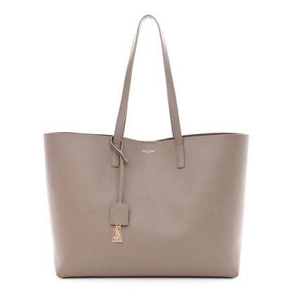 Saint Laurent Calfskin Large Shopping Tote Oyster Gray 3 of 12