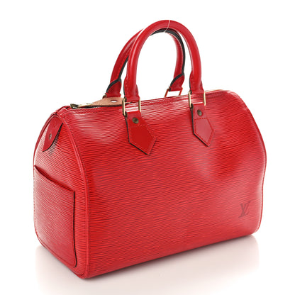Louis Vuitton Epi Speedy 25 Rouge 2 of 13