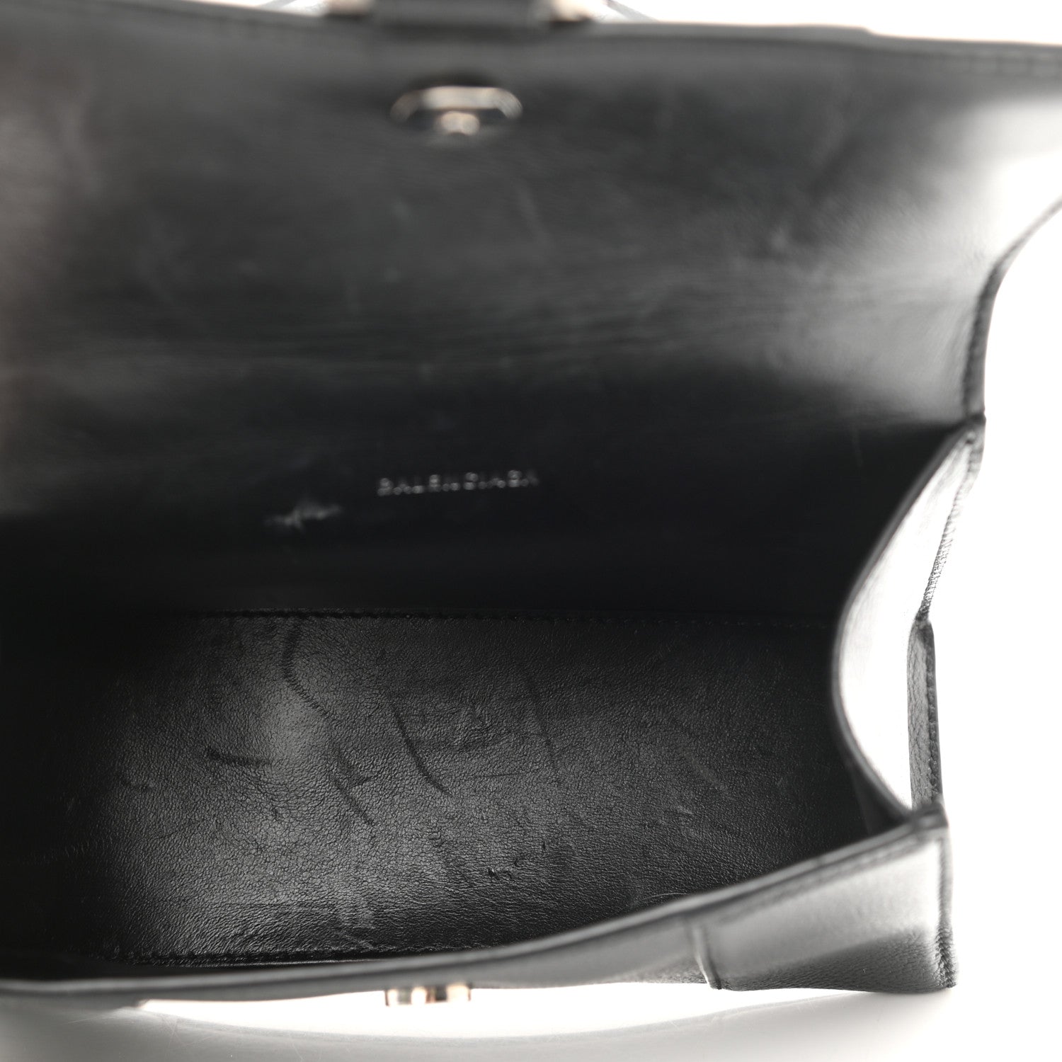 Balenciaga Grained Calfskin Hourglass Top Handle Bag XS Black 5 of 11