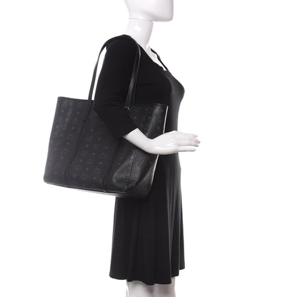 MCM Visetos Toni Shopper Tote Black 2 of 10