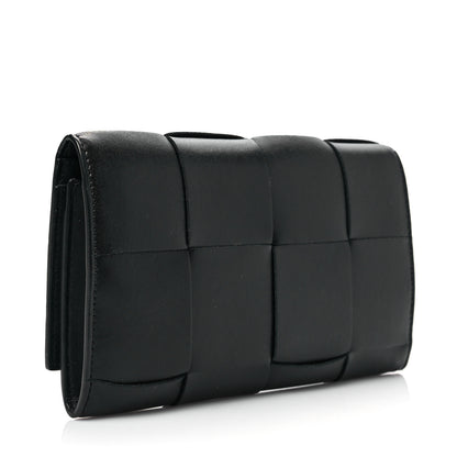 Bottega Veneta Calfskin Maxi Intrecciato Zip Wallet Black 3 of 8
