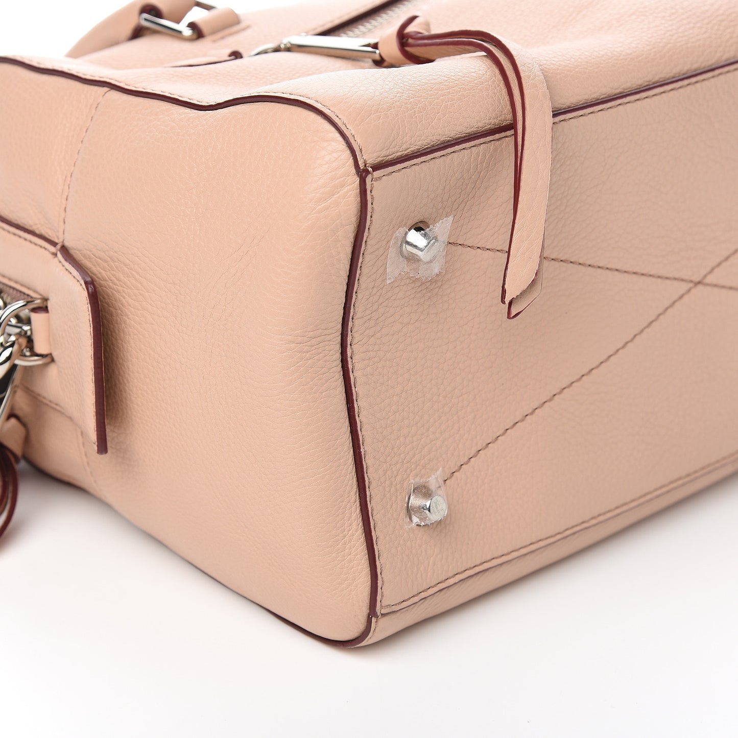 Calfskin Recruit Bauletto Satchel Tote Bag Blush