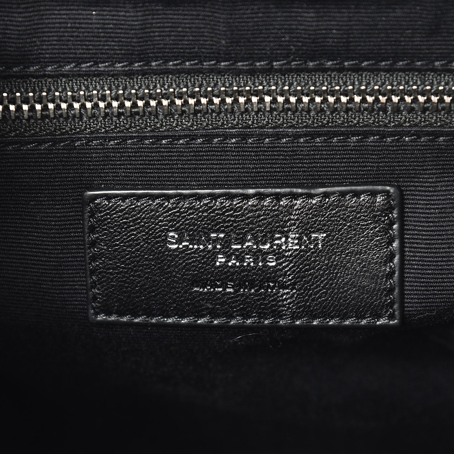 Saint Laurent Calfskin Y Quilted Monogram Small Loulou Bowling Bag Asphalt 6 of 7