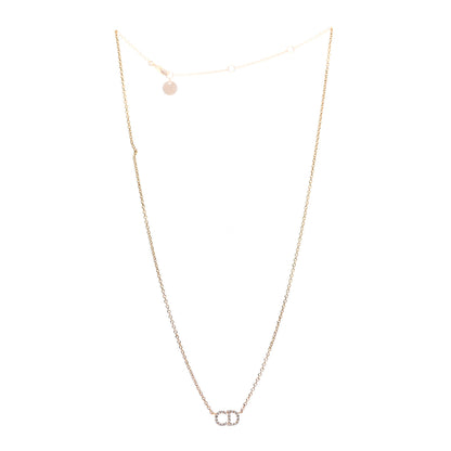 Christian Dior Metal Crystal Clair D Lune Necklace Gold 3 of 7