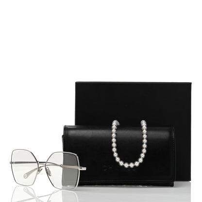 Chanel Butterfly Removable Pearl Chain Sunglasses 4262 Silver 8 of 8