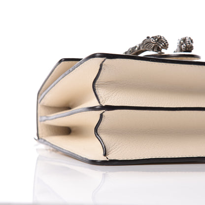 Gucci Textured Calfskin Crystal Bamboo Web Mini Dionysus Top Handle Bag Mystic White 5 of 9