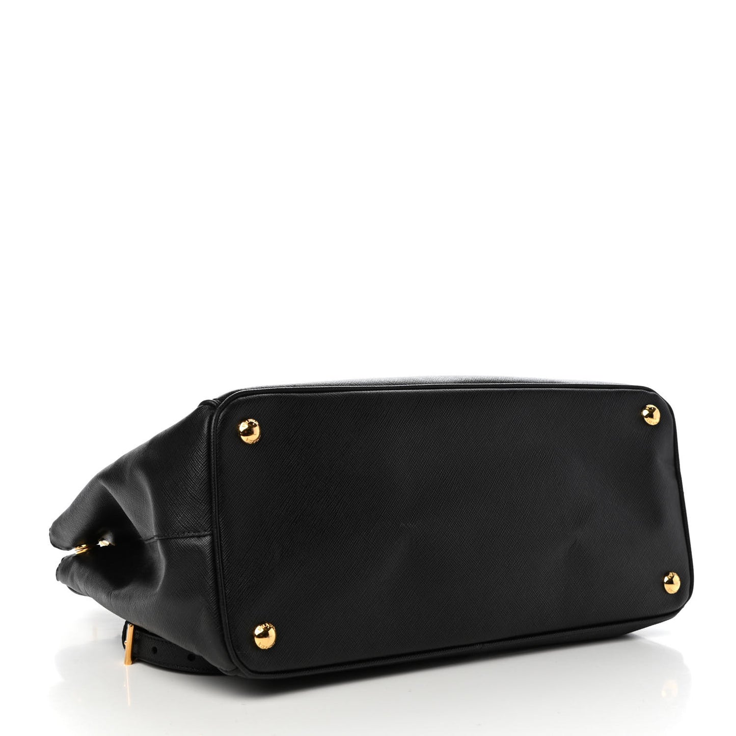 Saffiano Medium Galleria Double Zip Tote Black