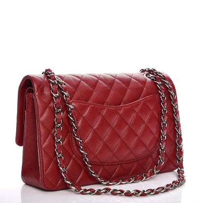 Chanel Caviar Quilted Medium Double Flap Red 3 of 7