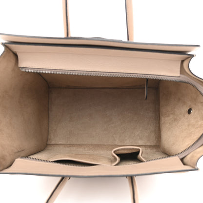 Celine Drummed Calfskin Mini Luggage Dune 5 of 14