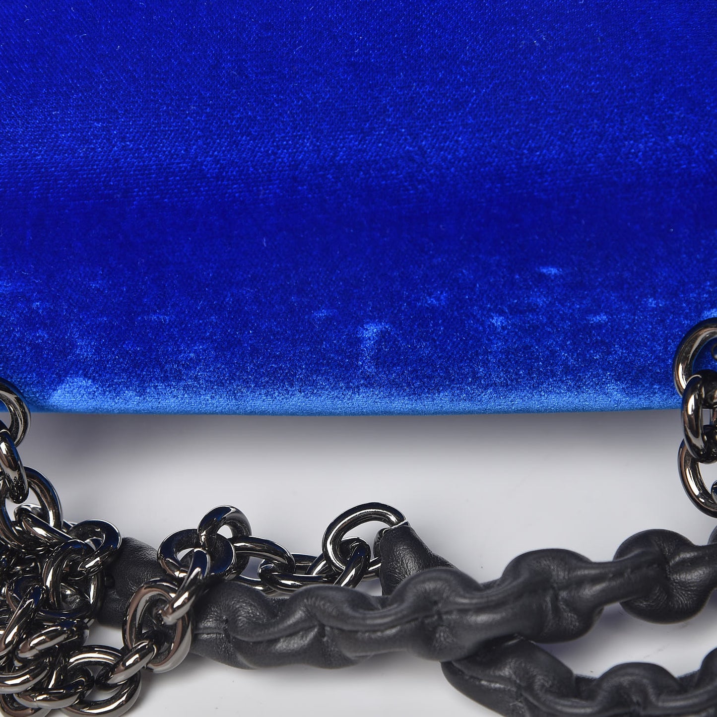 Velvet Large Natalia Chain Bag Imperial Blue