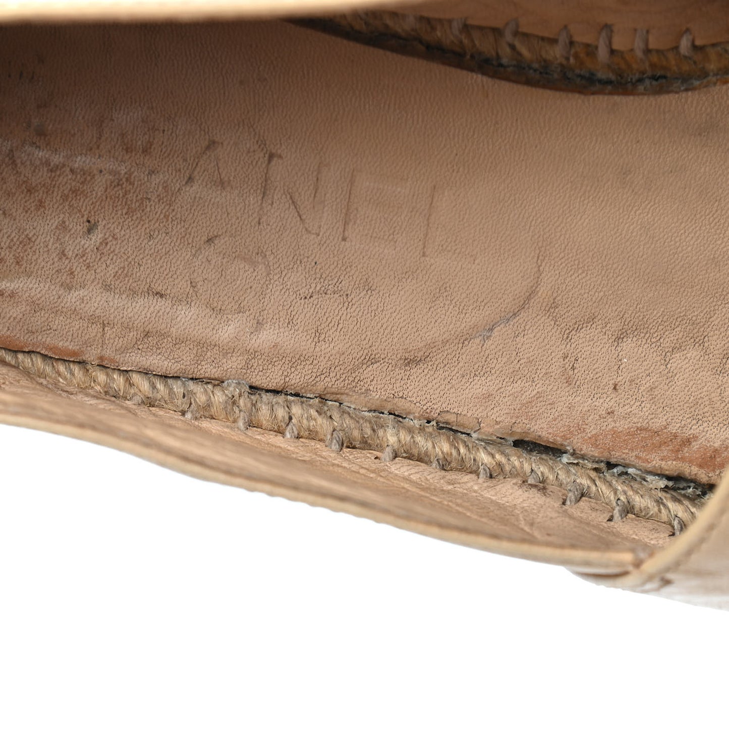 Lambskin CC Espadrilles 38 Beige Black