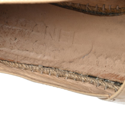 Chanel Lambskin CC Espadrilles 38 Beige Black 8 of 11