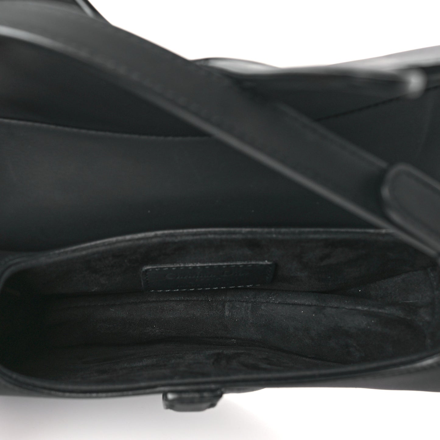 Ultra Matte Calfskin Mini Saddle Bag With Strap Black