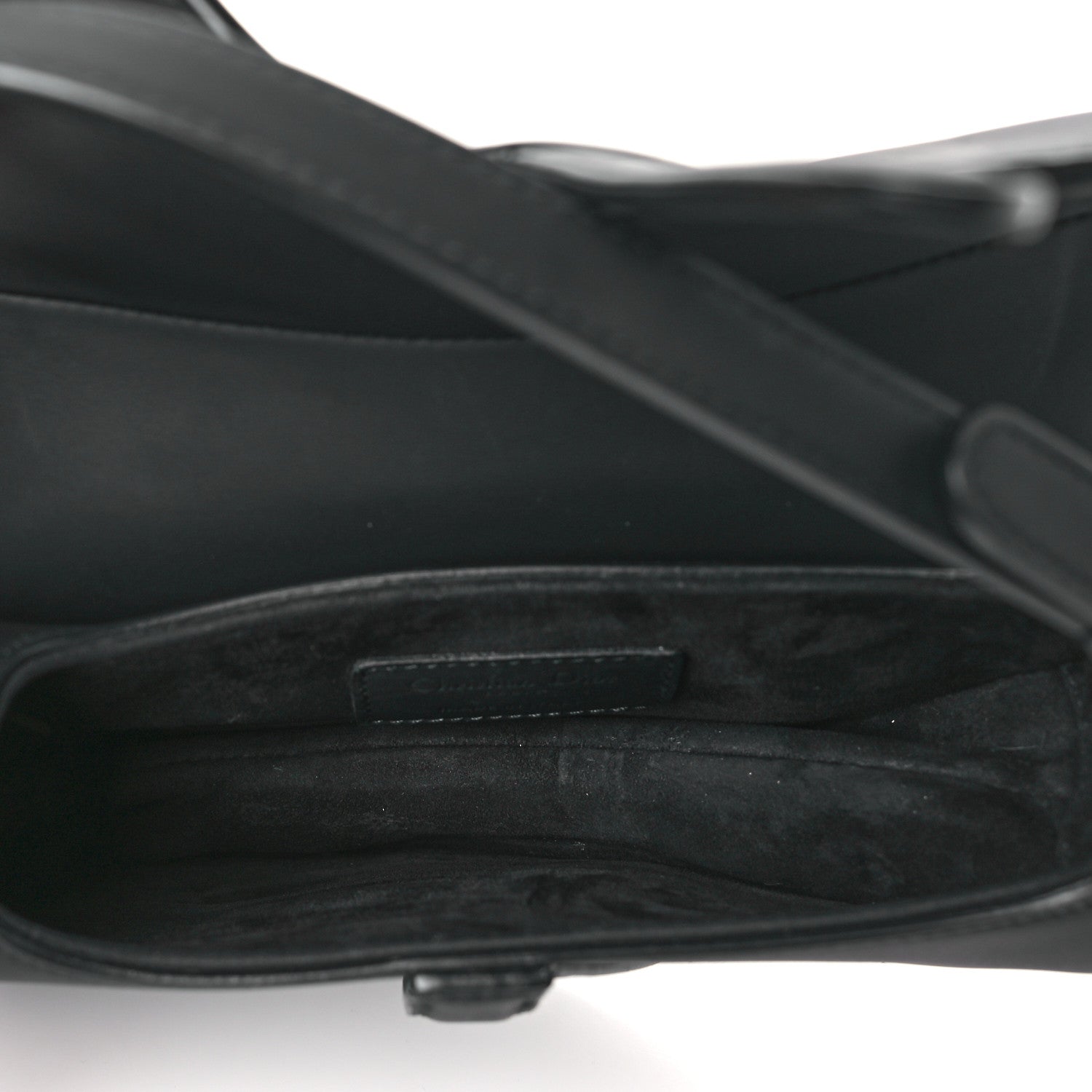 Christian Dior Ultra Matte Calfskin Mini Saddle Bag With Strap Black 5 of 10