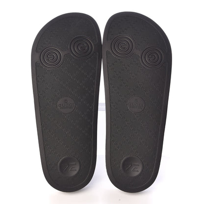 Gucci Rubber Web Mens Pool Slide Sandals 6 Black Green Red 5 of 9