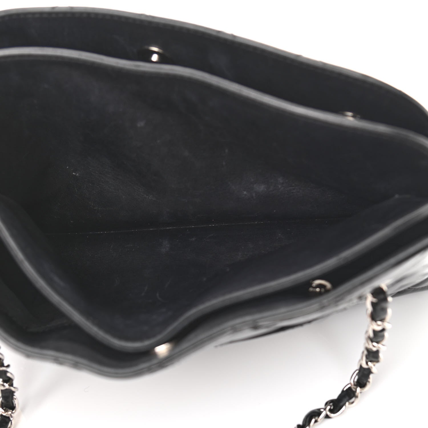 Chanel Patent Quilted Medium Just Mademoiselle Bowling Bag Black 6 of 12