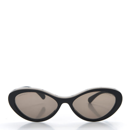 Chanel Acetate Oval Sunglasses 5416 Black 2 of 9