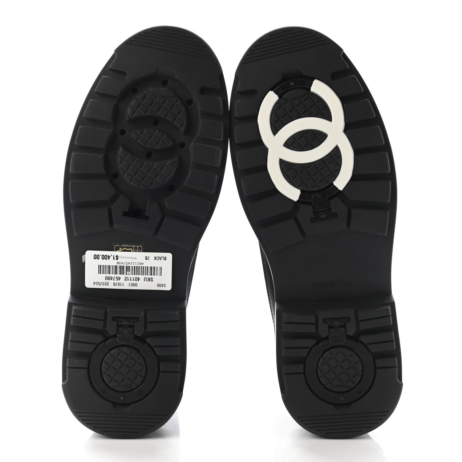 Chanel Calfskin Nylon CC Ankle Snow Boots 37 Black 5 of 17