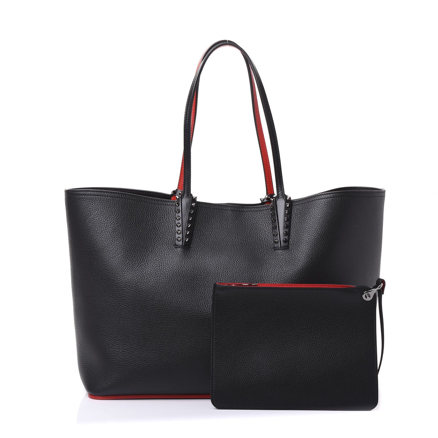 Calfskin Spikes East West Cabata Tote Black