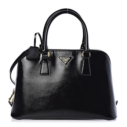 Prada Saffiano Vernice Medium Promenade Tote Black 1 of 11