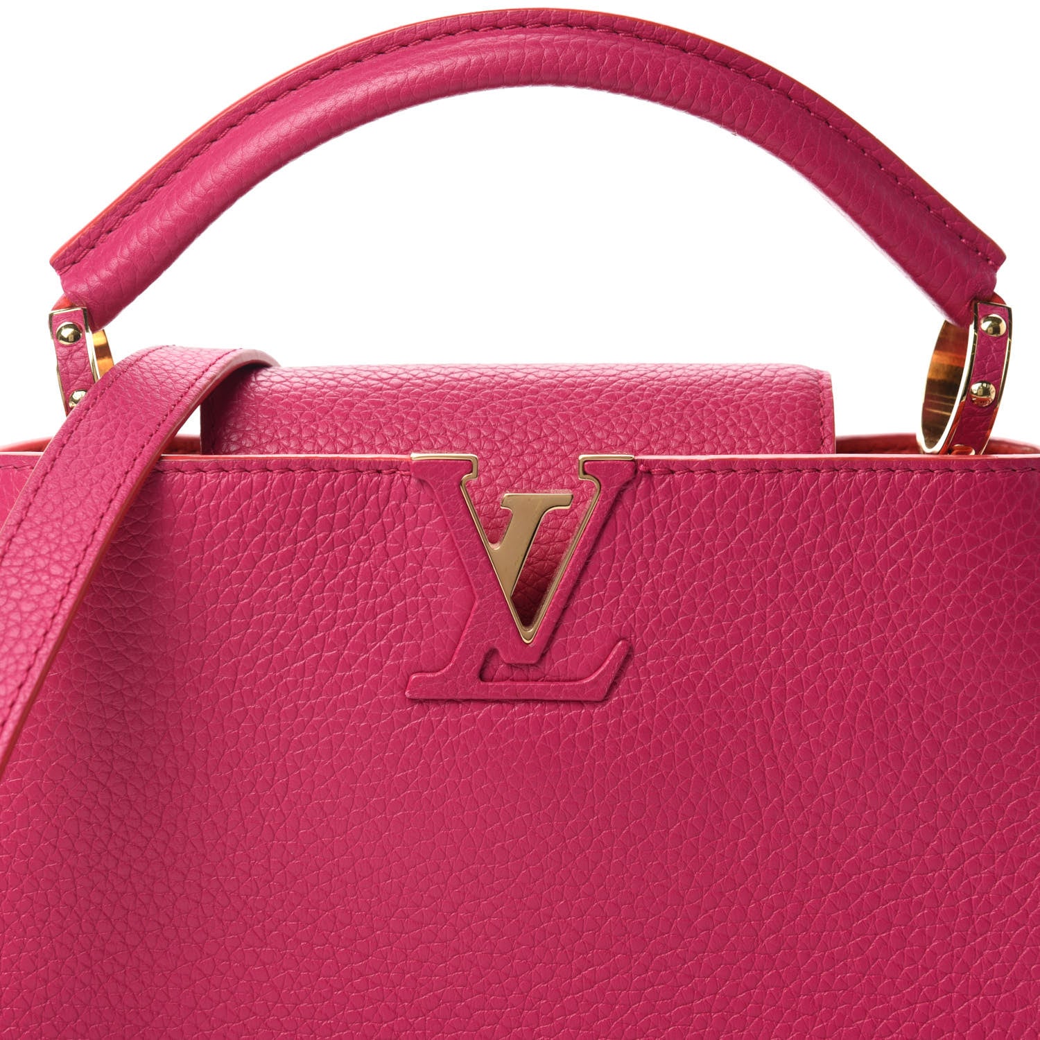 Louis Vuitton Taurillon Capucines BB Hibiscus Flamingo 10 of 10