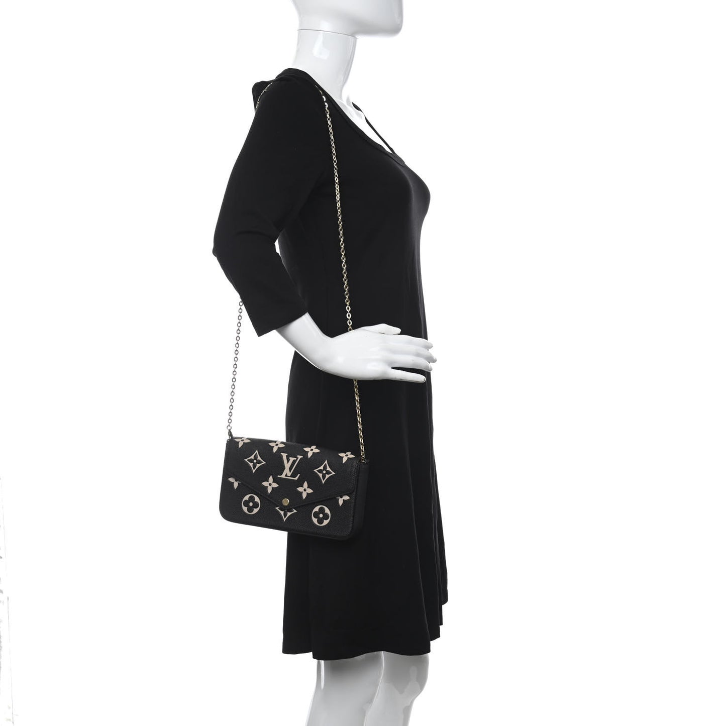 Empreinte Monogram Giant Felicie Pochette Black Beige
