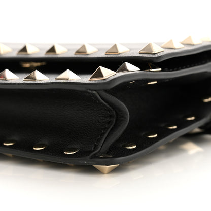 Valentino Garavani Calfskin Rockstud Flap Wallet On Strap Black 9 of 10