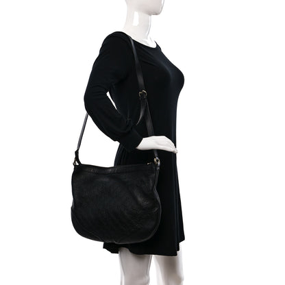 Gucci Guccissima Large Half Moon Hobo Black 2 of 9