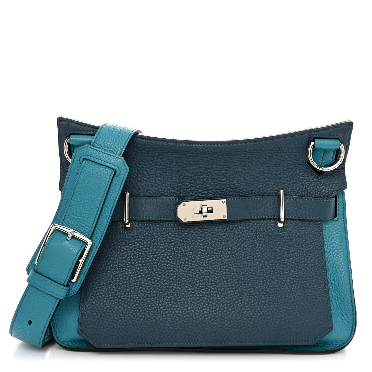 Hermes Taurillon Clemence Bi-Color Jypsiere 31 Colvert Turquoise 1 of 11