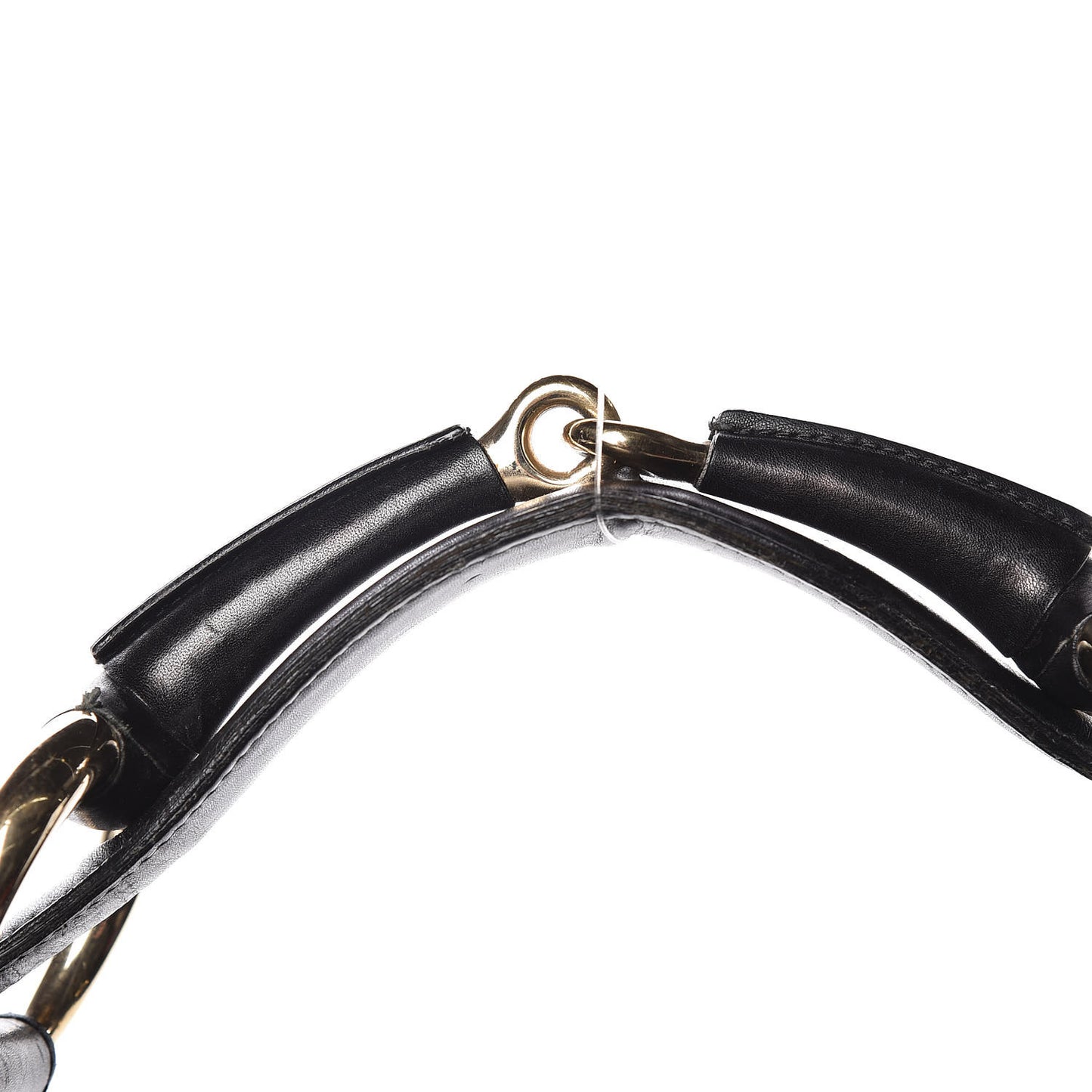 Calfskin Large Horsebit Chain Hobo Black