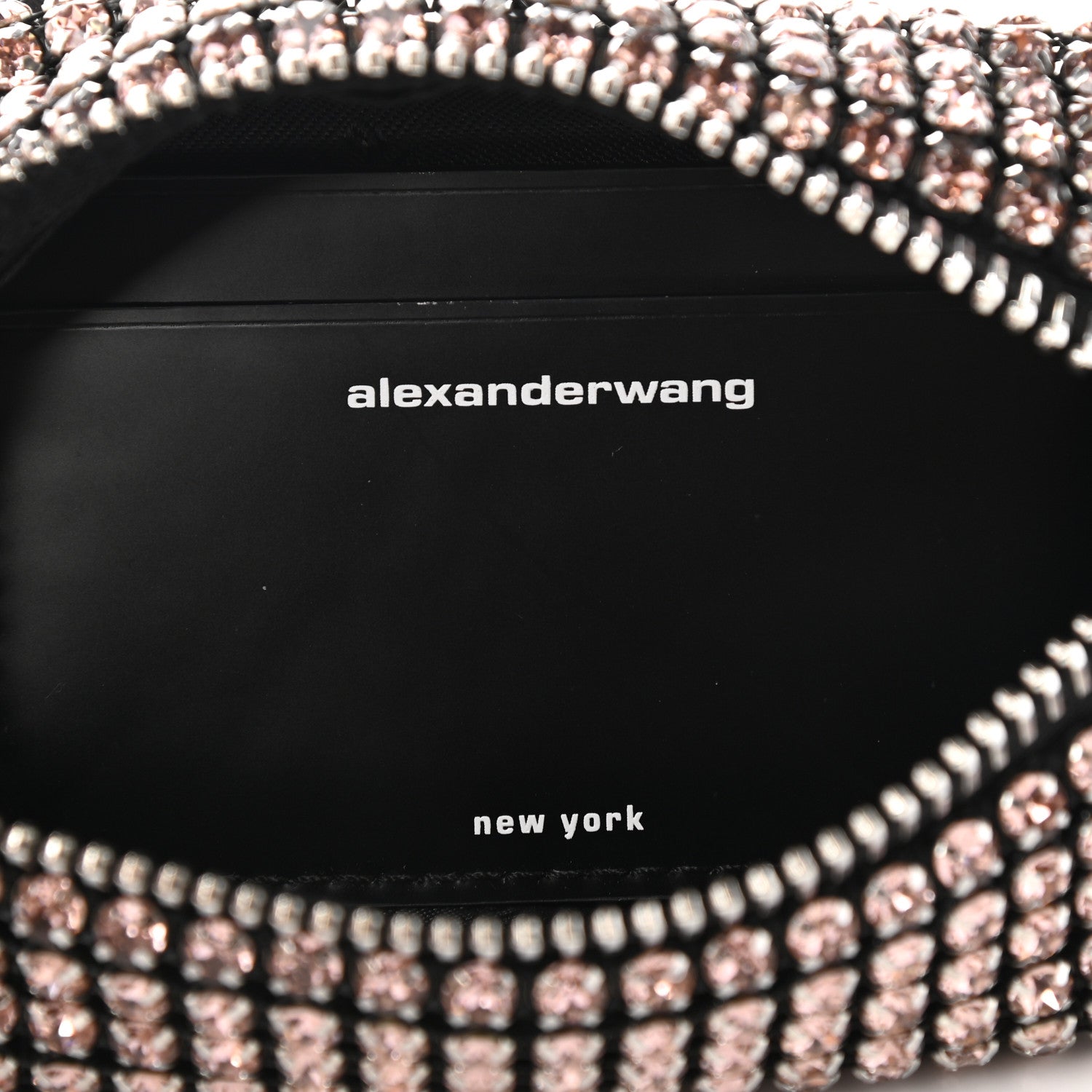 Alexander Wang Mesh Crystal Rhinestone Mini Heiress Pouch Pink 6 of 8